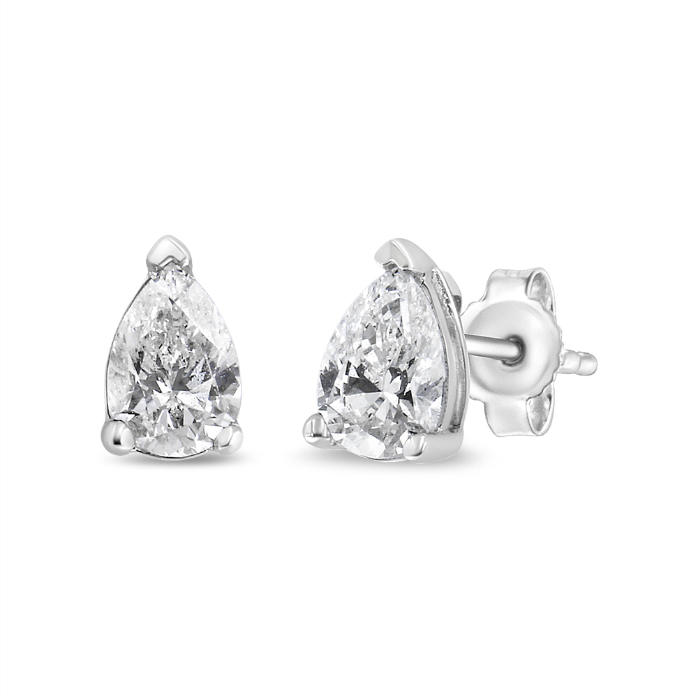 14k White Gold 34 Cttw Pear Shape Solitaire 1376$